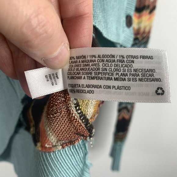 Missoni For Target Cardigan Sweater Chevron Striped Button Front Women’s Size XS - Picture 7 of 9